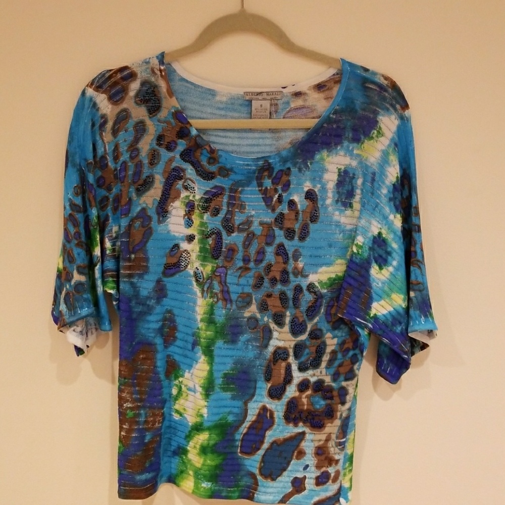 Alberto Makali dressy top with sparkles